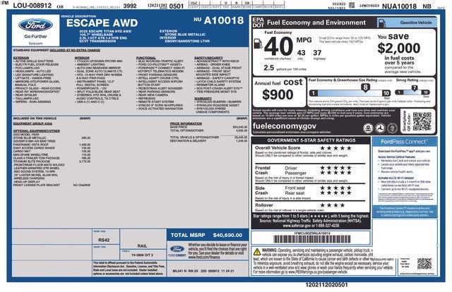 2022 Ford Escape Hybrid Titanium