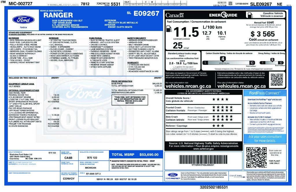 2025 Ford Ranger XLT