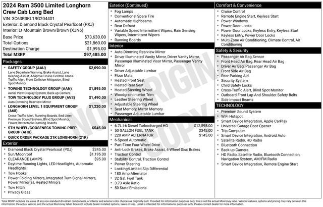 2024 RAM 3500 Limited Longhorn