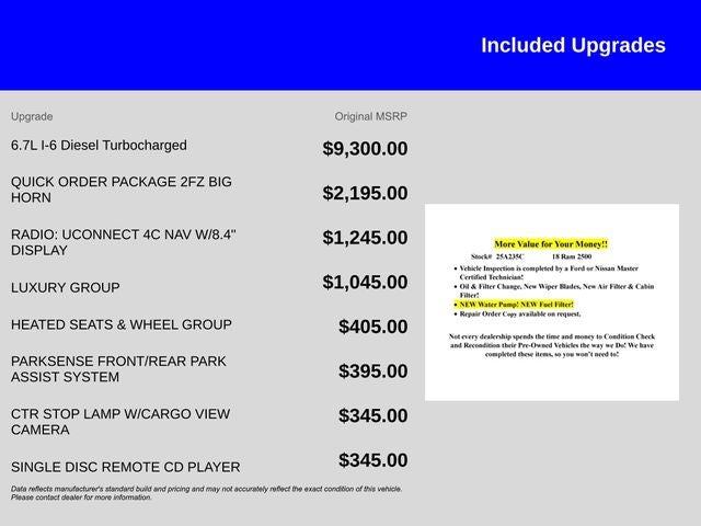 2018 RAM 2500 Big Horn