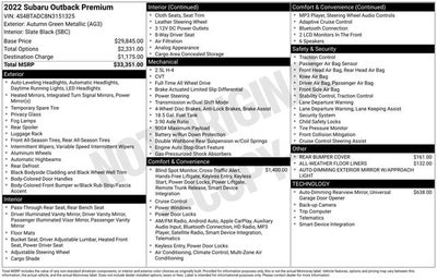 2022 Subaru Outback Premium