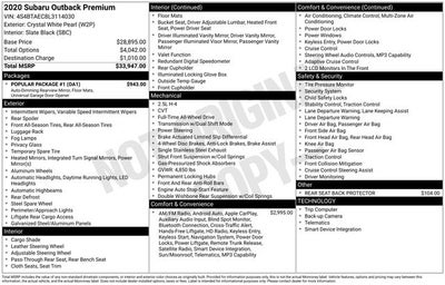 2020 Subaru Outback Premium