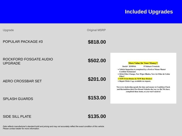 2019 Subaru Crosstrek 2.0i Limited