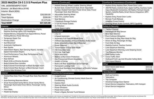 2023 Mazda Mazda CX-5 2.5 S Premium Plus Package