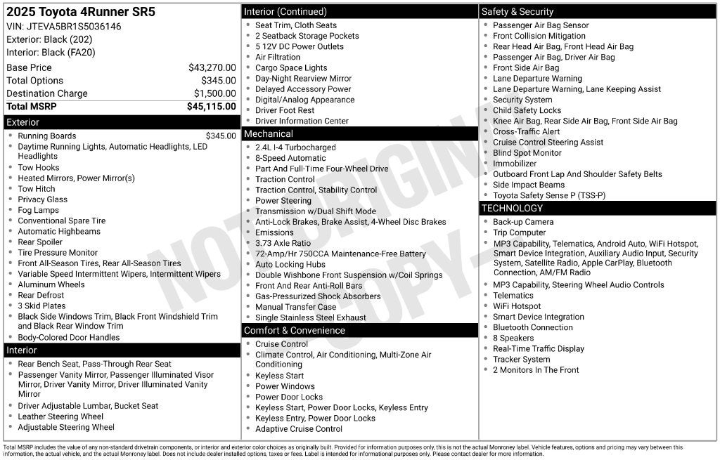 2025 Toyota 4Runner SR5