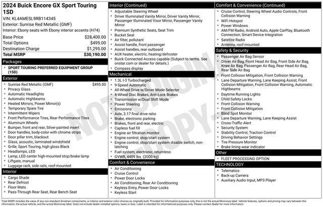 2024 Buick Encore GX Sport Touring