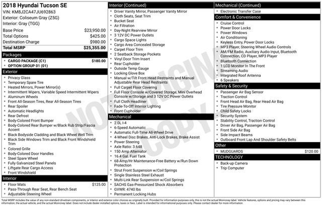 2018 Hyundai Tucson SE